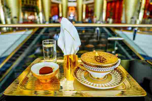The most Dubai drink ever is a cappuccino made with real gold at the Burj Al Arab